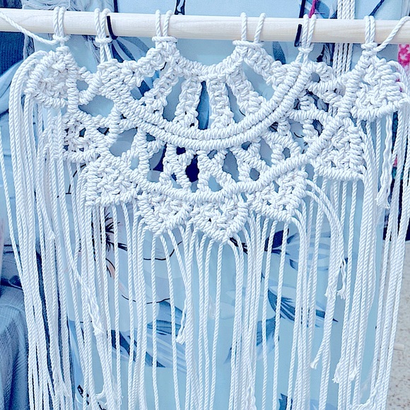 NEW Soul Embellishโs Handwoven Macrame Fiber Art Wall Tapestry~Modern Home Decor - Picture 5 of 16